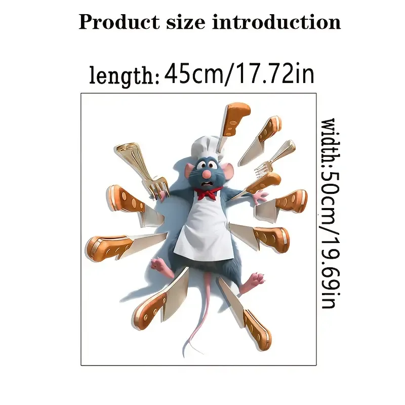 Remy Chef Kostüm Tasarımı PVC Kendinden Yapışkan Sticker