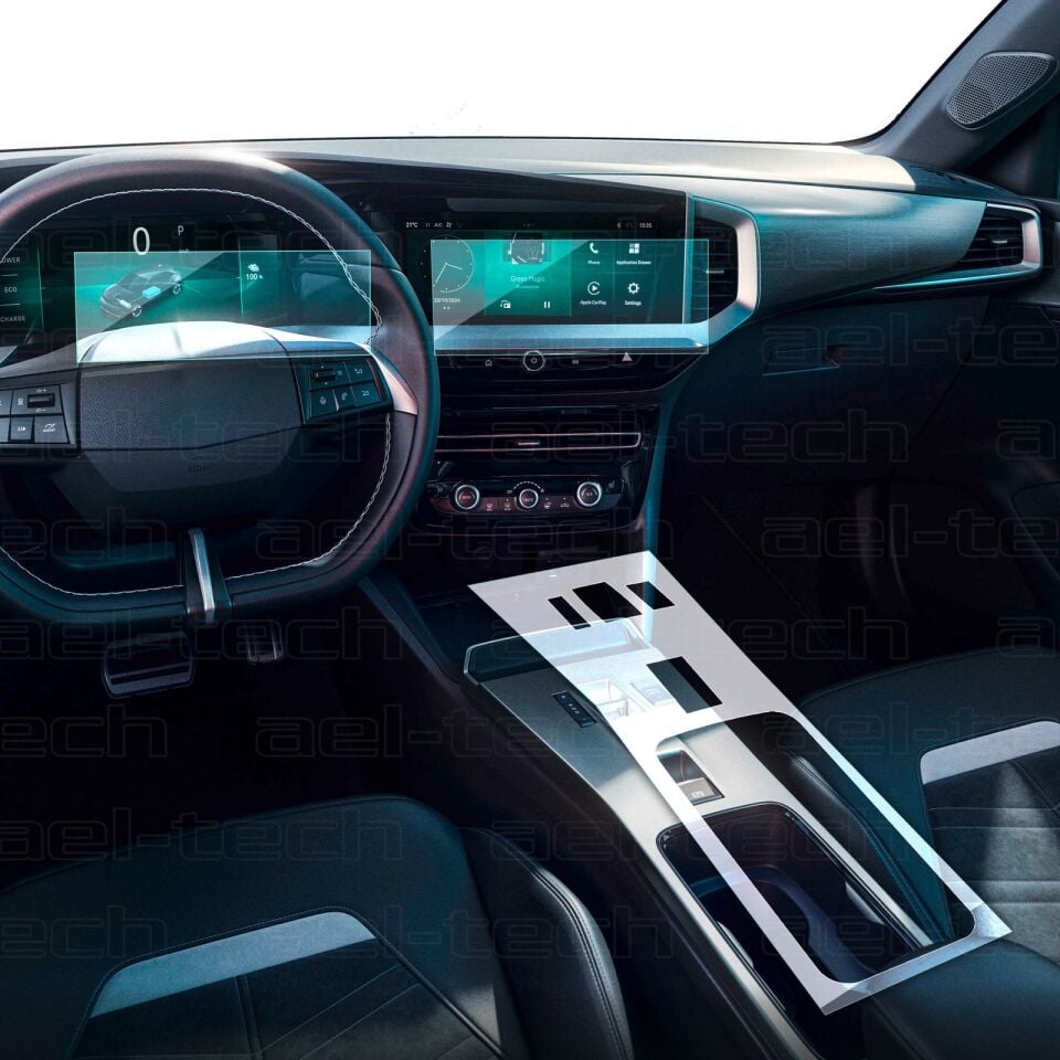 Opel Mokka 2025 Uyumlu Dijital Gösterge, 10 İnç Navigasyon ve Orta Konsol Koruyucu 3'lü Set