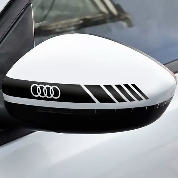 2 Adet Audi Logo Ayna Çıkartmaları Seti