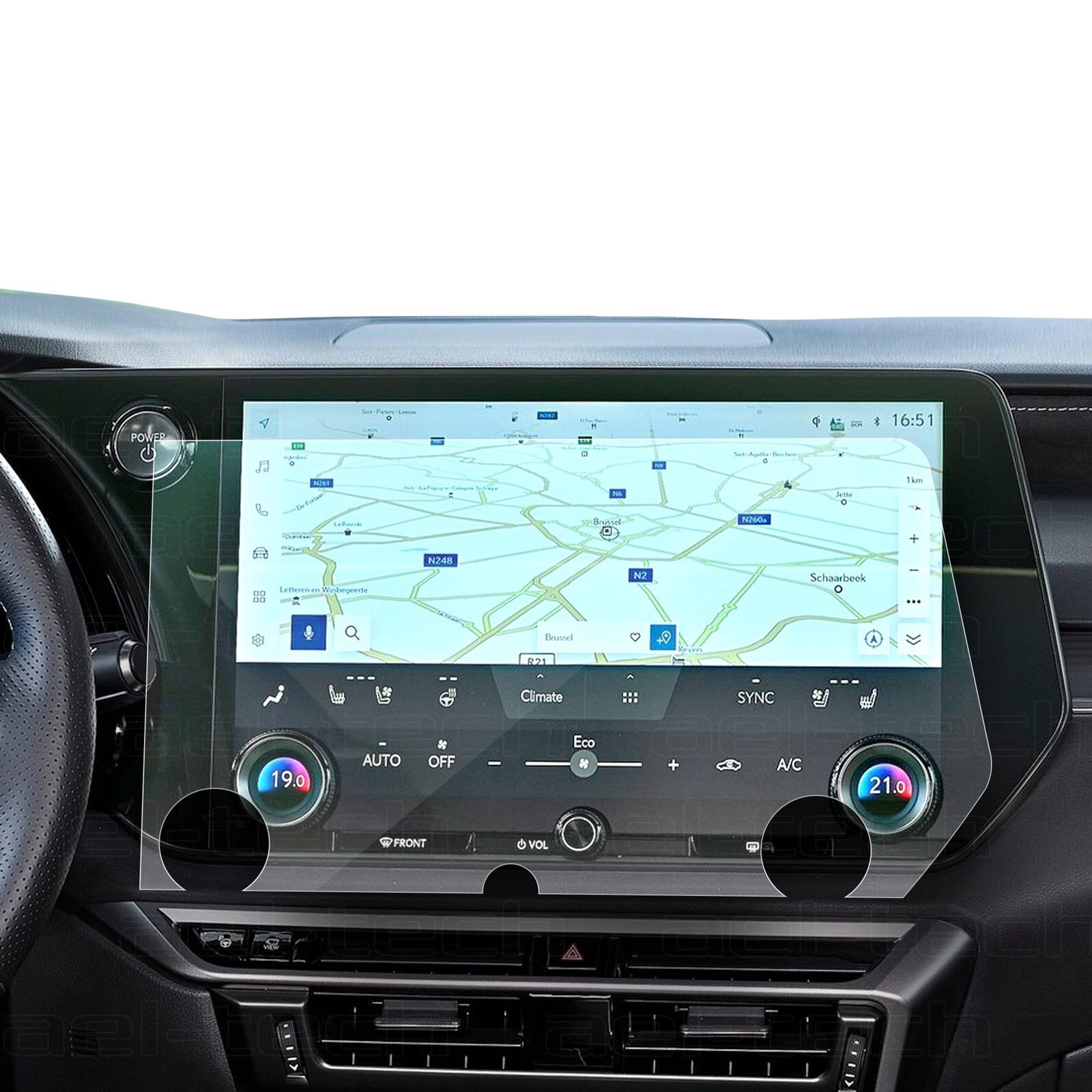 Lexus RX 350/450/500 2023-2025 Uyumlu 14 İnç Navigasyon 9H Nano Ekran Koruyucu