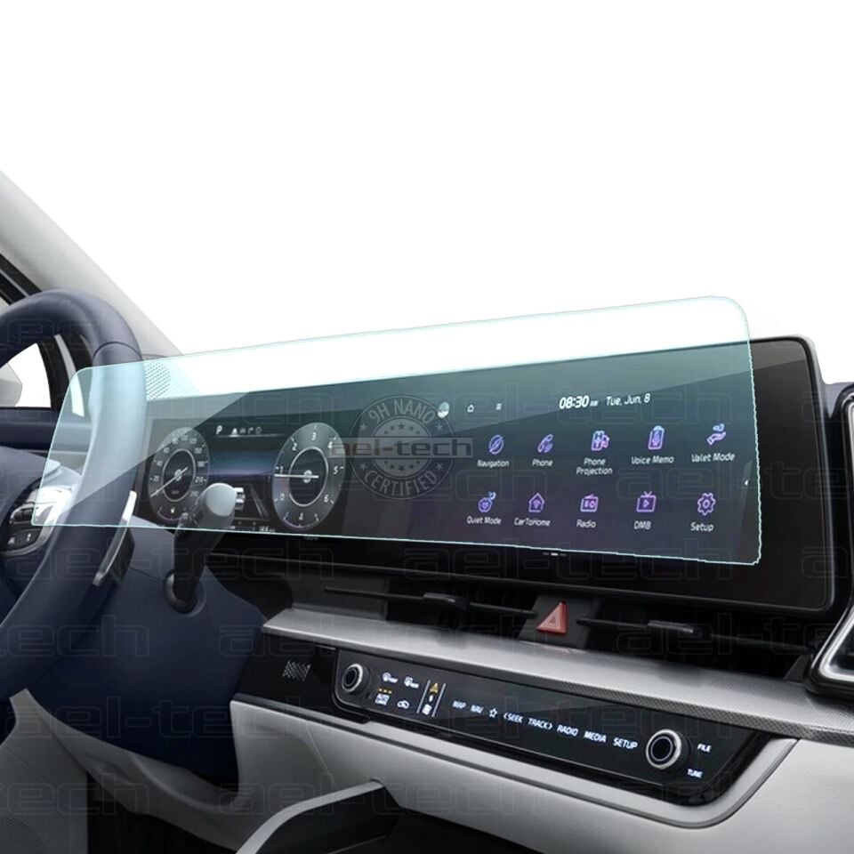 Kia Sportage Cool Plus Uyumlu 12.3 inç Dijital gösterge ve Navigasyon 9H Nano Ekran Koruyucu 2024