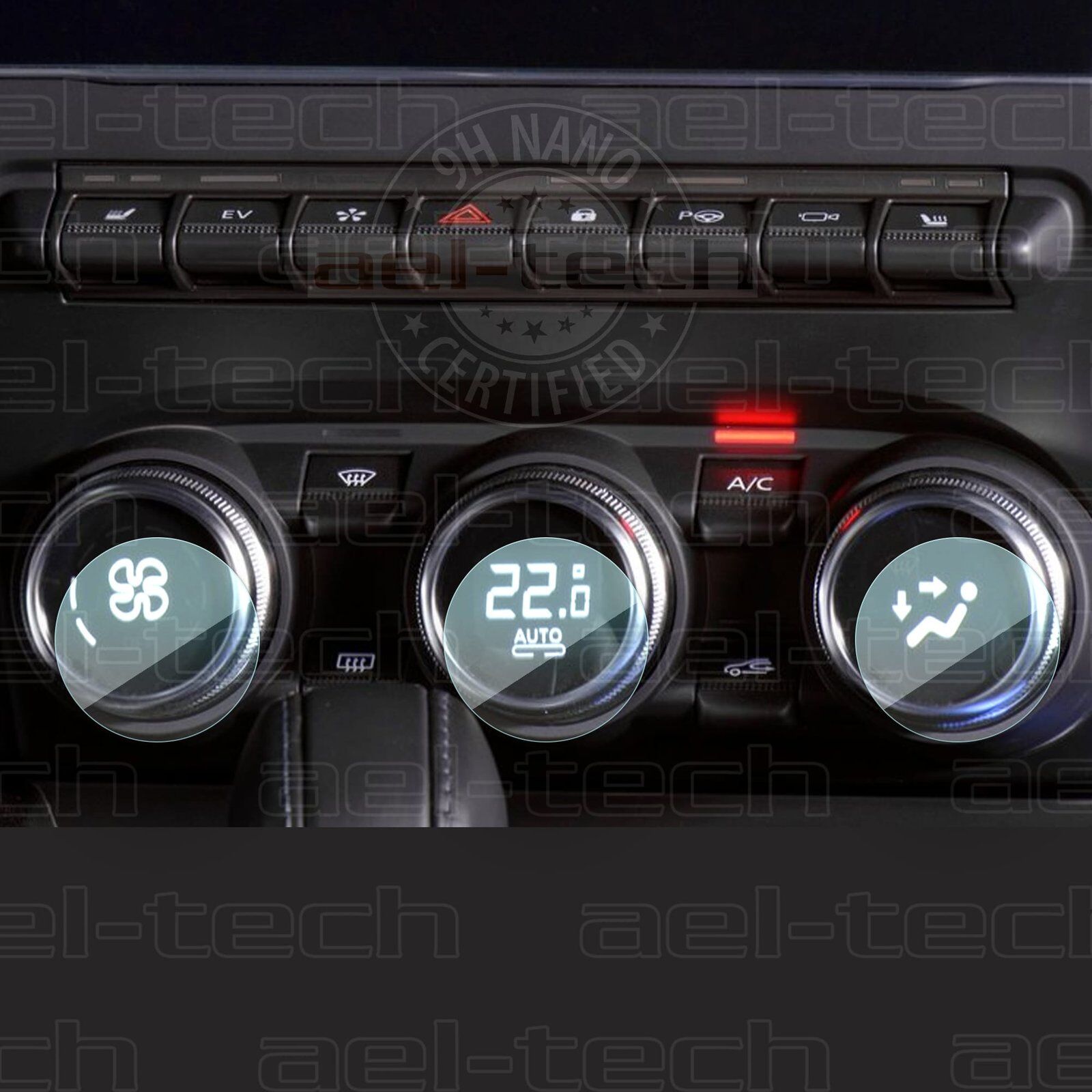 Renault Clio 5 Uyumlu Dijital Klima gösterge 9H Nano Ekran Koruyucu 3'lü set