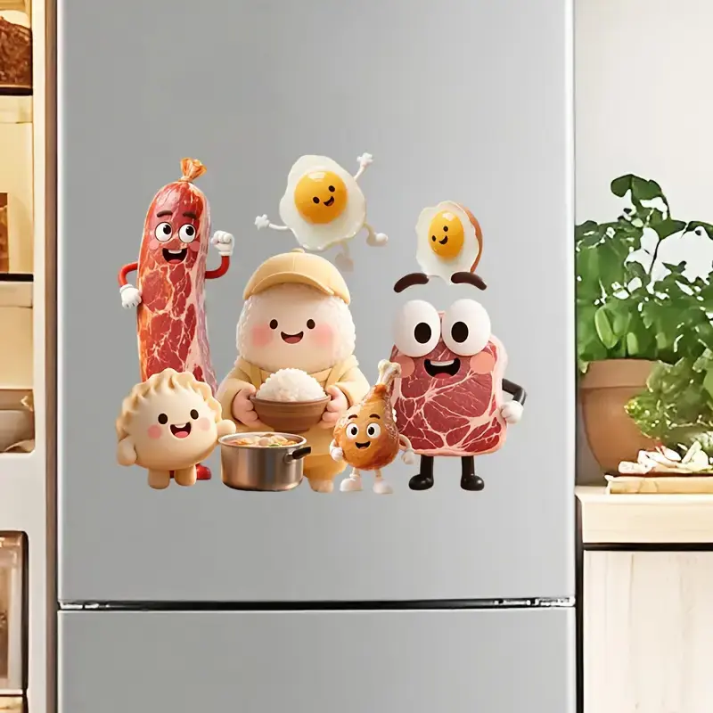 Komik Yemek Yüzü Duvar Stickerı