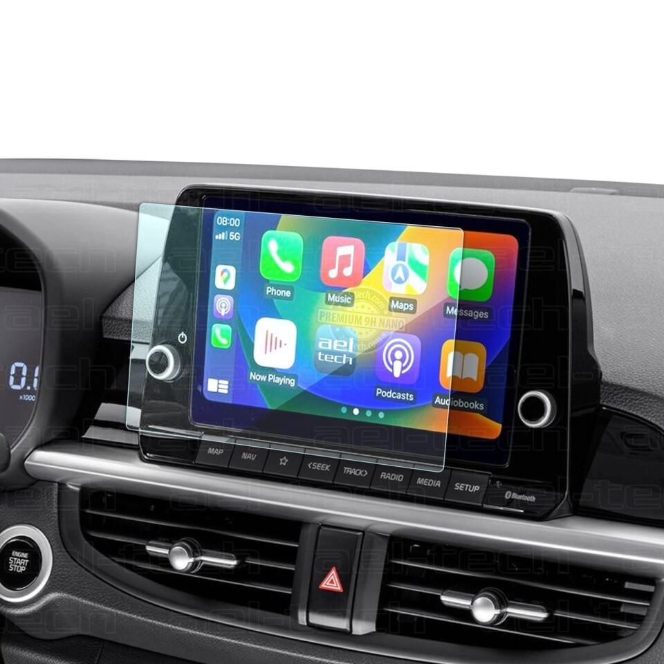 Kia Picanto 2024-2025 Uyumlu 8 İnç Navigasyon 9H Nano Ekran Koruyucu