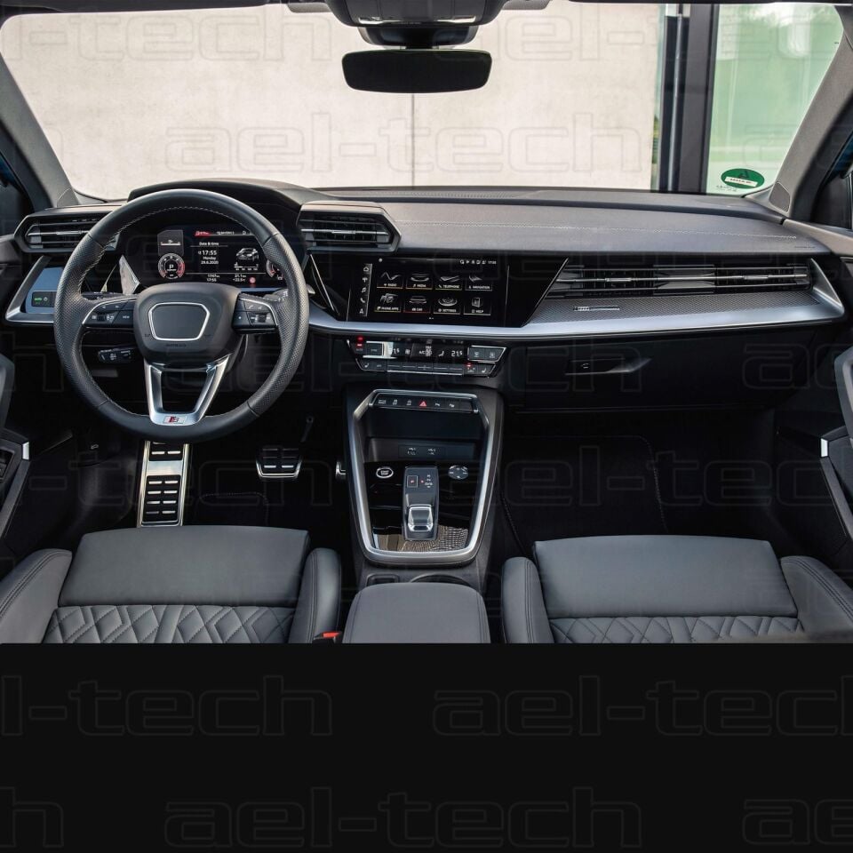 Audi A3 Navigasyon Dijital Gösterge Nano ve piano black uyumlu Tpu Koruyucu 7 li set 2021 2023