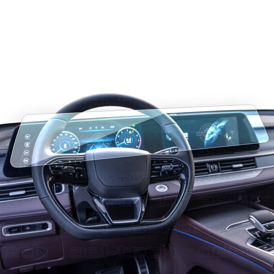 Chery Tiggo 8 Pro Avantgarde 2024-2025 Uyumlu 24.6 inç Sürücü Bilgi ve Navigasyon 9H Nano Ekran Koruyucu