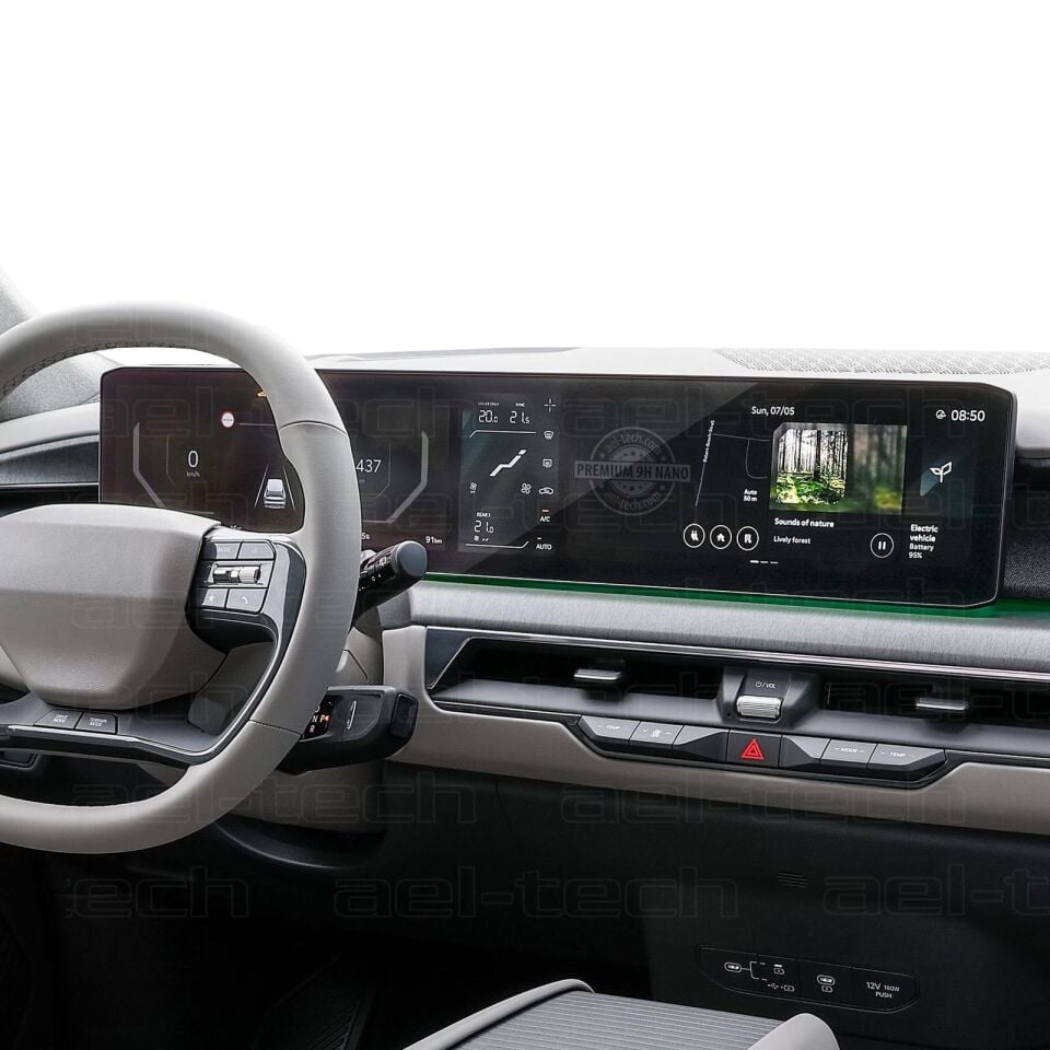 Kia EV9 2024 Uyumlu Dijital Gösterge ve Navigasyon 9H Nano Ekran Koruyucu