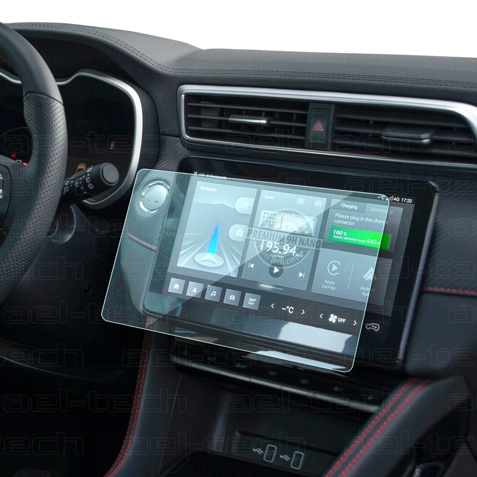 MG ZS 2023 Uyumlu 10.1 İnç Navigasyon 9H Nano Ekran Koruyucu