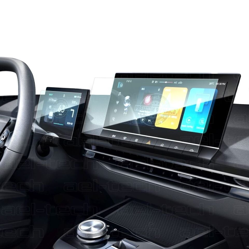 MG MG4 2023 Uyumlu Dijital Gösterge ve Navigasyon 9H Nano Ekran Koruyucu 2'li Set