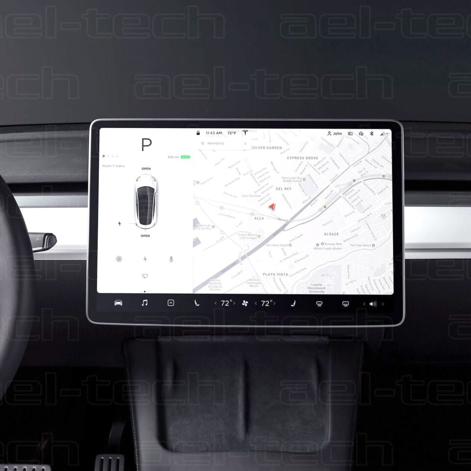 Tesla Model Y 15 inç Navigasyon uyumlu MAT Nano Ekran Koruyucu 2021 2023