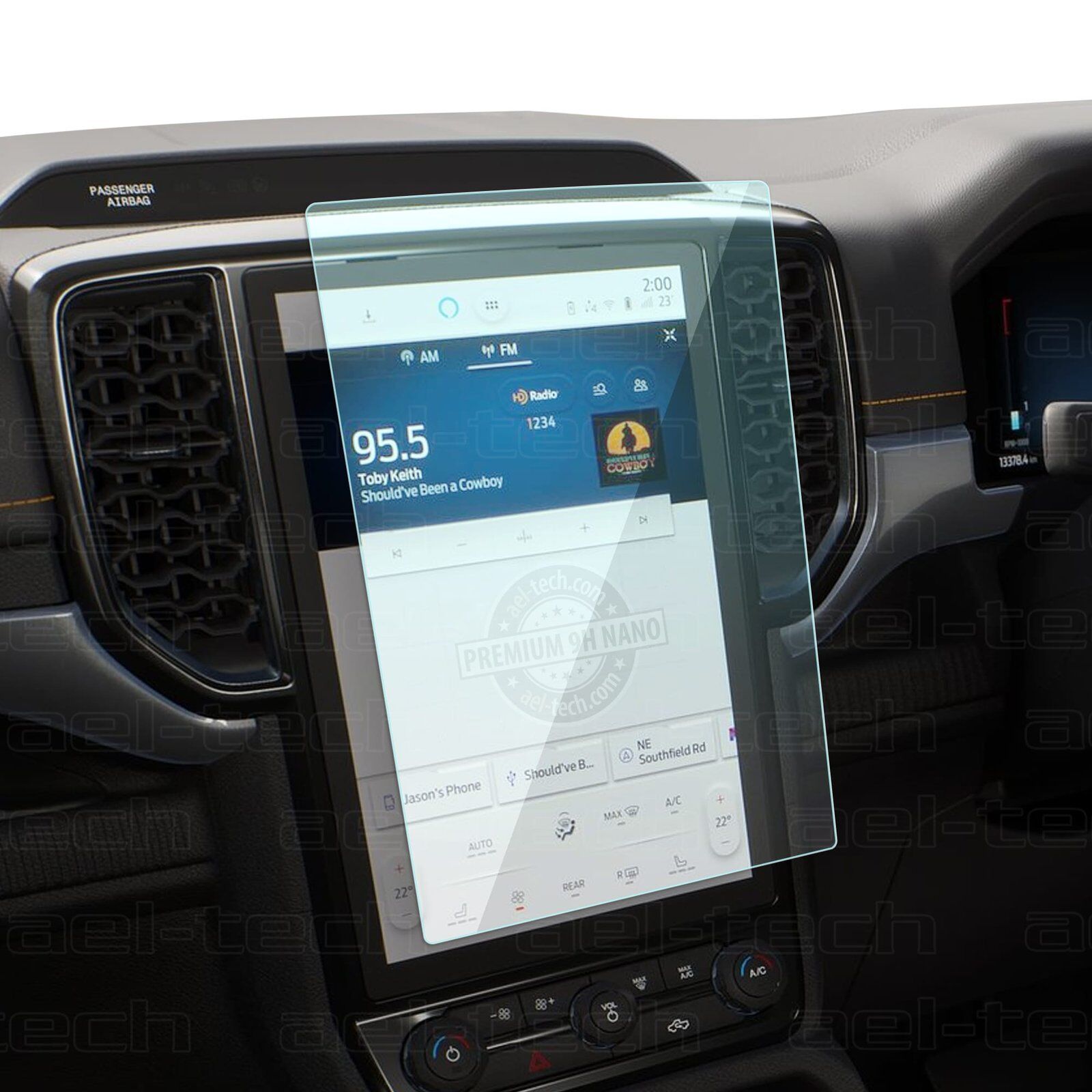 Ford Ranger 2023 Uyumlu 12 İnç Navigasyon 9H Nano Ekran Koruyucu