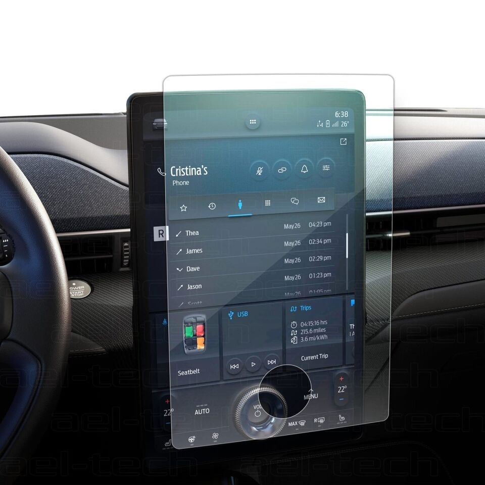 Ford Mustang Mach-E 2023 Uyumlu 15.5 İnç Navigasyon 9H Nano Ekran Koruyucu