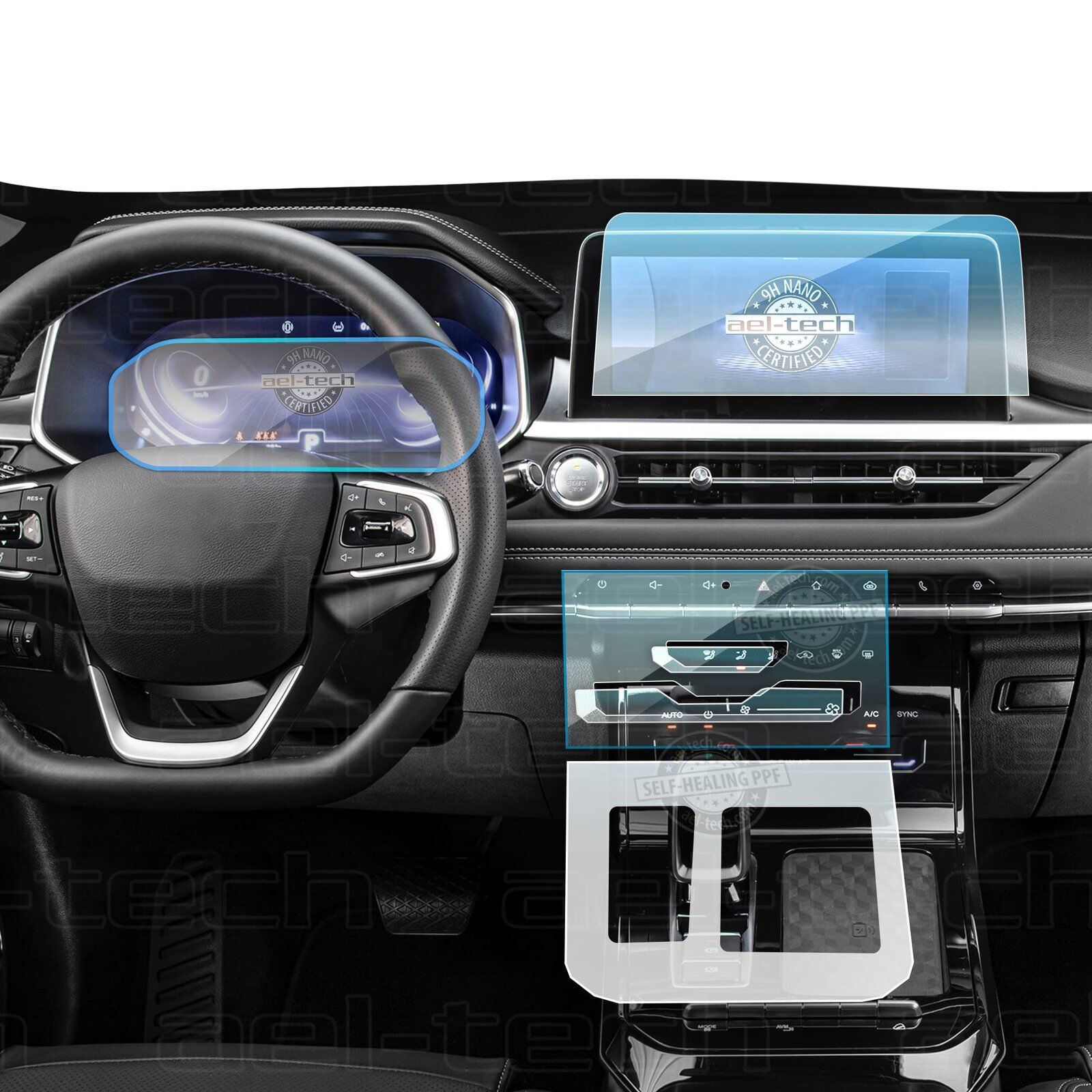 Chery Tiggo 7 Pro Comfort uyumlu Gösterge Navigasyon İç Merkezi kontrol Vites Etrafı Koruyucu 4lü Set