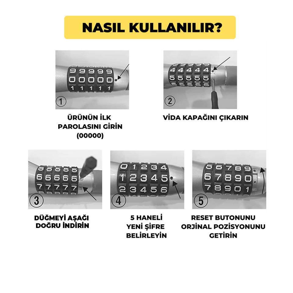 Römork & Karavan Şifreli Teker Kilidi