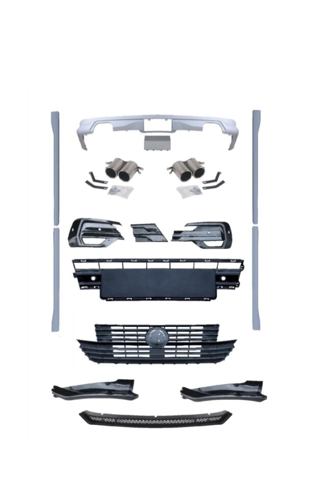 TRANSPORTER T6.1 & CARAVELLE R-LINE BODY KIT (SİYAH PANJUR)  2020+  (KISA ŞASE)