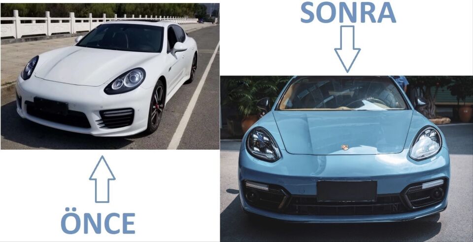PANAMERA 2014-2016 IÇIN FULL FACELIFT 2018 GTS  BODY KIT (Farlar Dahil)