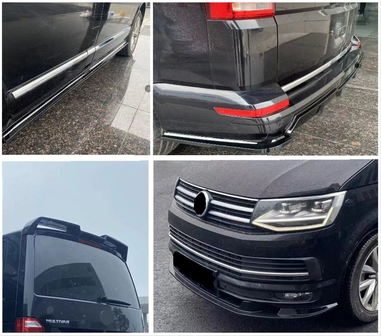 TRANSPORTER T6 & CARAVELLE 16-19 İÇİN AERO KİT (SPOİLER DAHİL)    PARLAK SİYAH
