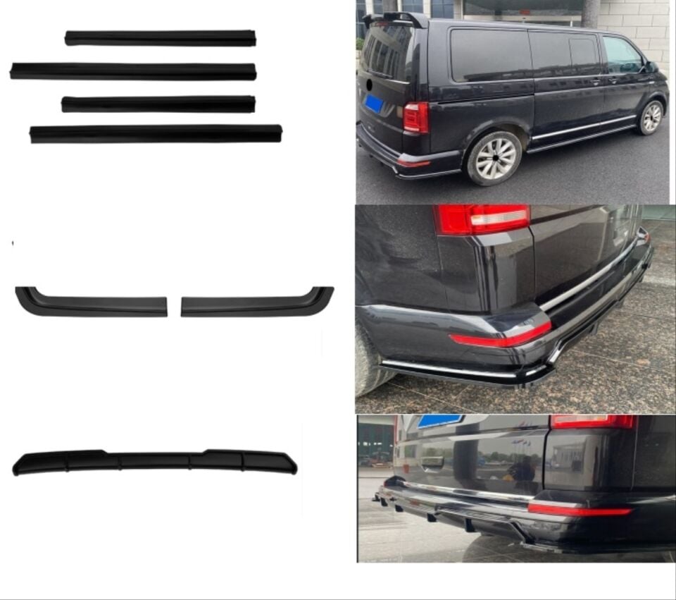 TRANSPORTER T6 & CARAVELLE 16-19 İÇİN AERO KİT (SPOİLER DAHİL)    PARLAK SİYAH