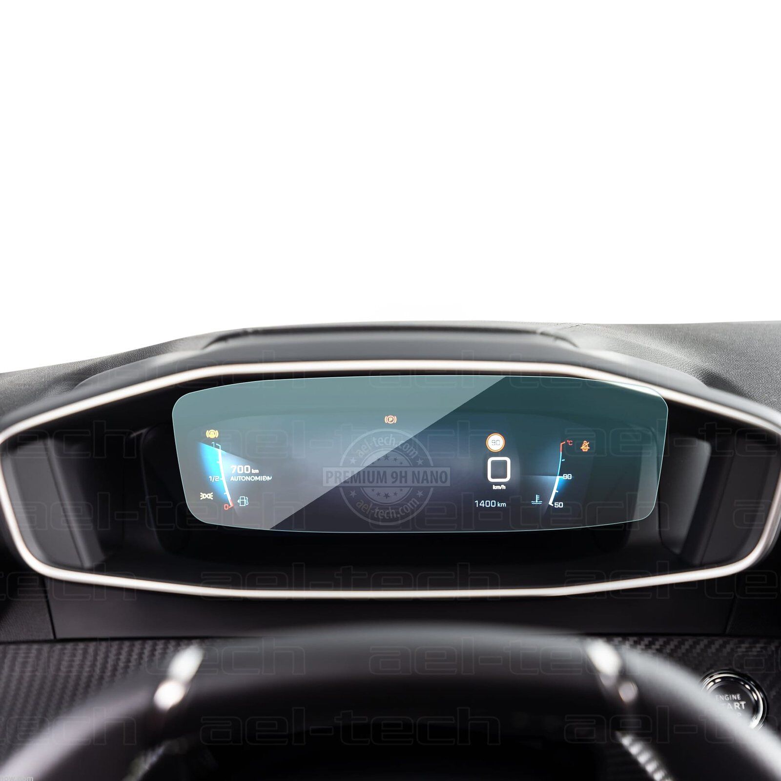 Peugeot 208 Uyumlu 3D i-Cockpit Dijital Gösterge 9H Nano Ekran Koruyucu