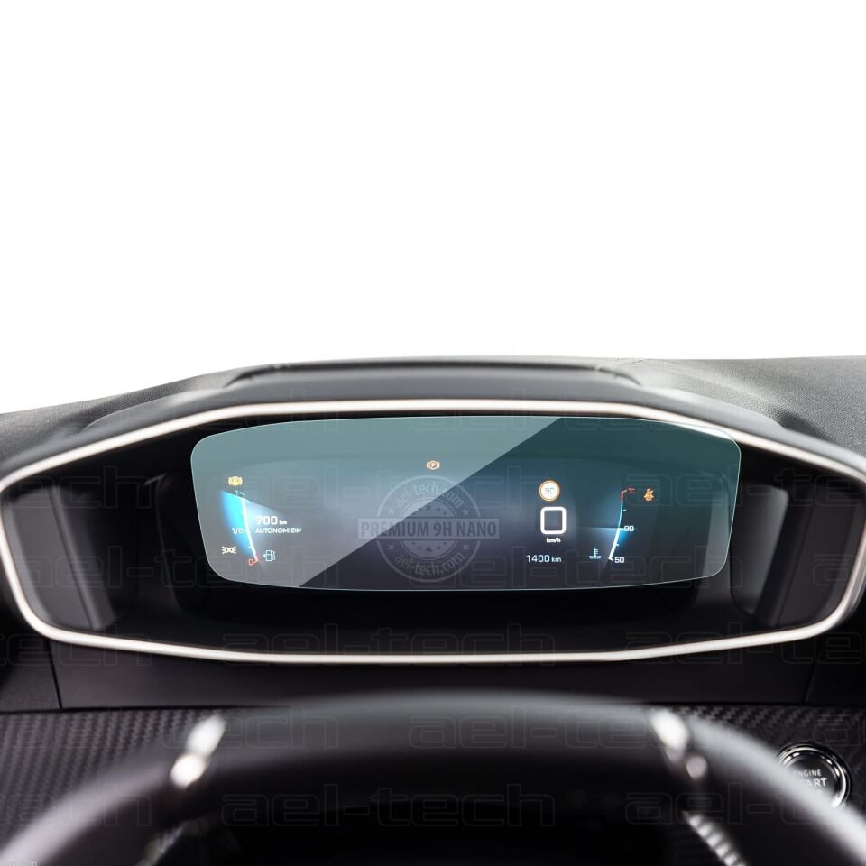 Peugeot 208 Uyumlu 3D i-Cockpit Dijital Gösterge 9H Nano Ekran Koruyucu