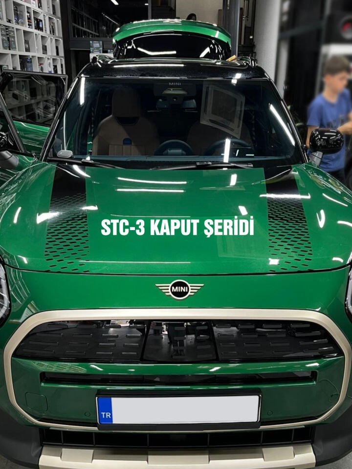 Araç Kaput Şerit Sticker Çıkartma STC-3