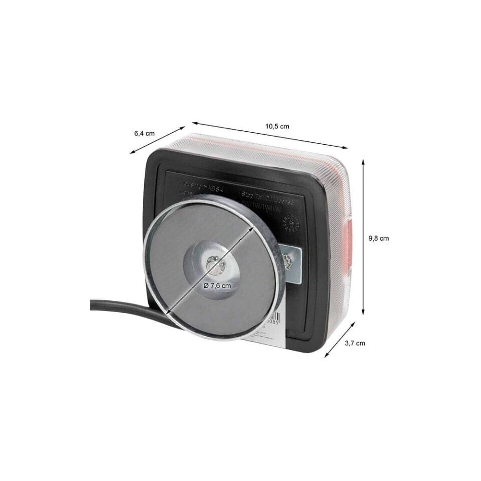 Agus Mıknatıslı Led Römork Stop Lambası Seti 7 Pin Soketli 12v
