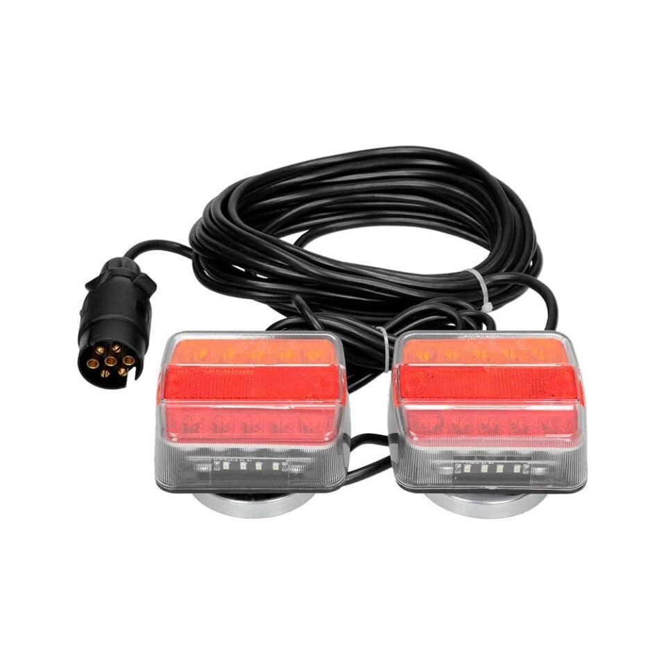 Agus Mıknatıslı Led Römork Stop Lambası Seti 7 Pin Soketli 12v