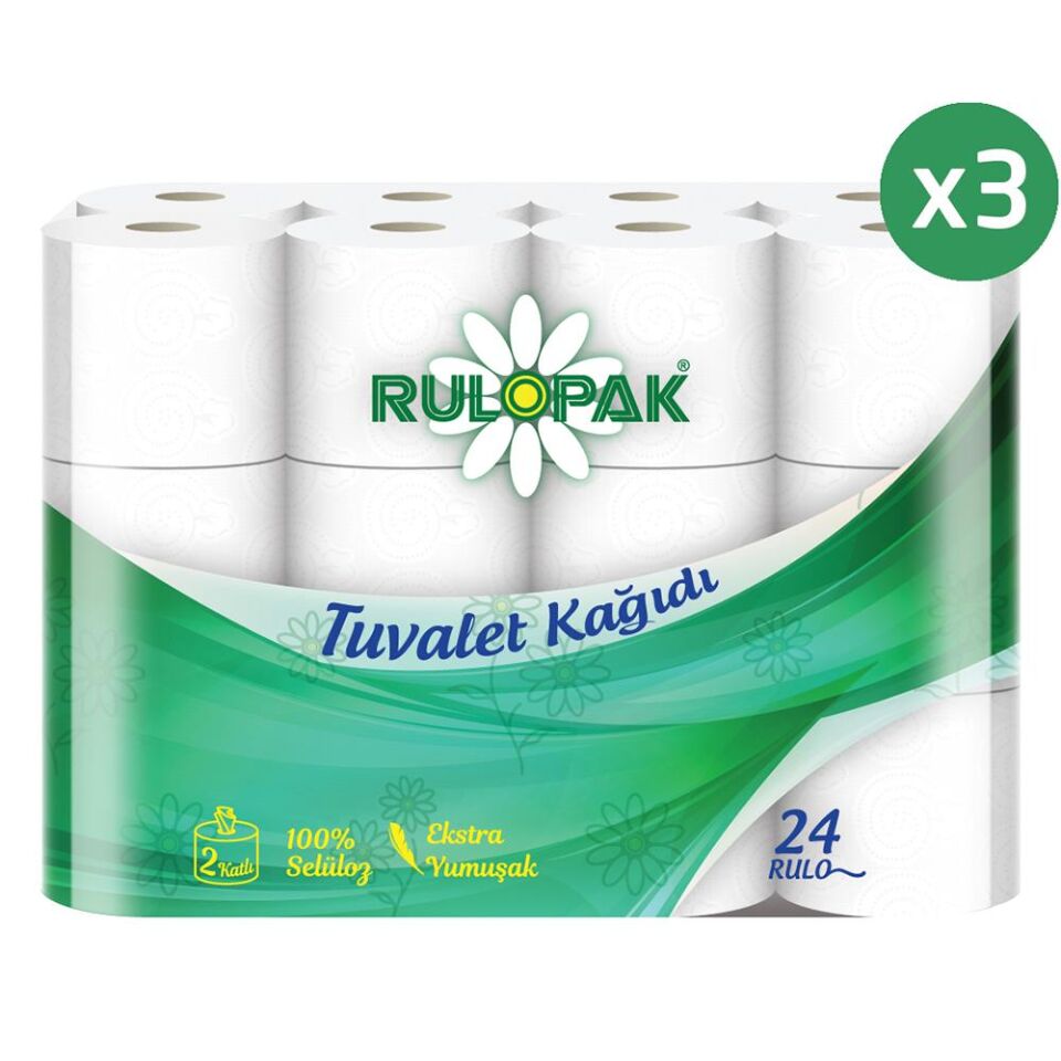 Rulopak Tuvalet Kağıdı 2 Katlı 72 Li Paket
