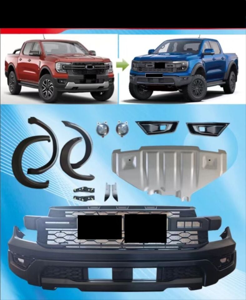 RANGER 2022(XLT/SPORT/WILDTRACK) için  2022 RAPTOR FACELIFT BODY KIT