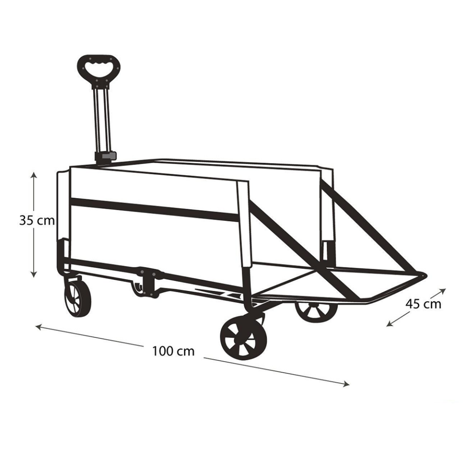 Freecamp Katlanır & Taşınabilir Plaj - Kamp Arabası 120 Litre