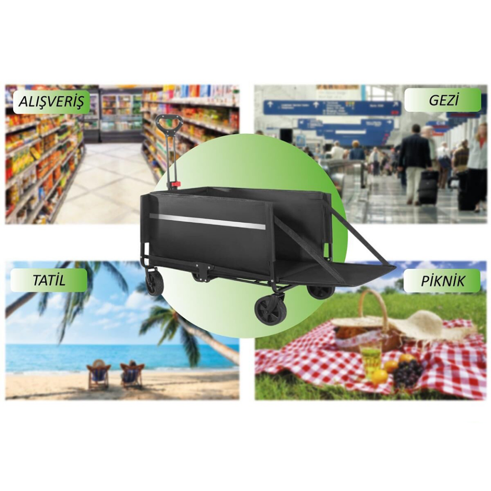 Freecamp Katlanır & Taşınabilir Plaj - Kamp Arabası 120 Litre