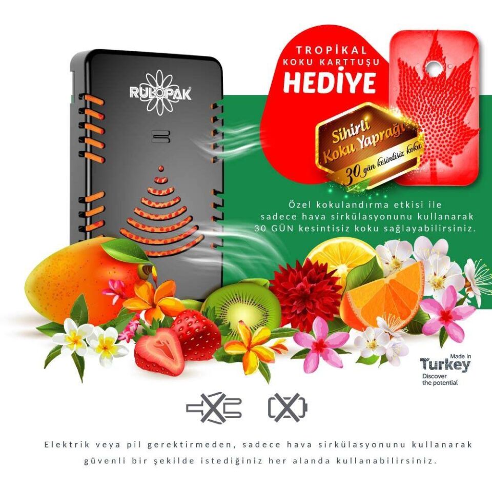 Rulopak Hediyeli Kapı Arkası Koku Aparatı Siyah