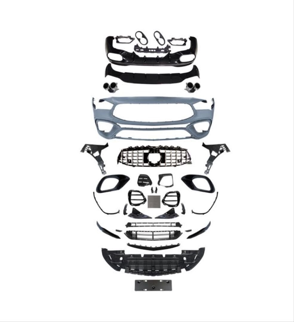 W118 CLA IÇIN UYUMLU CLA 45 GÖRÜNÜM FULL BODY KIT (ÖN TAMPON , PANJUR,DIFÜZÖR,EGZOZ)