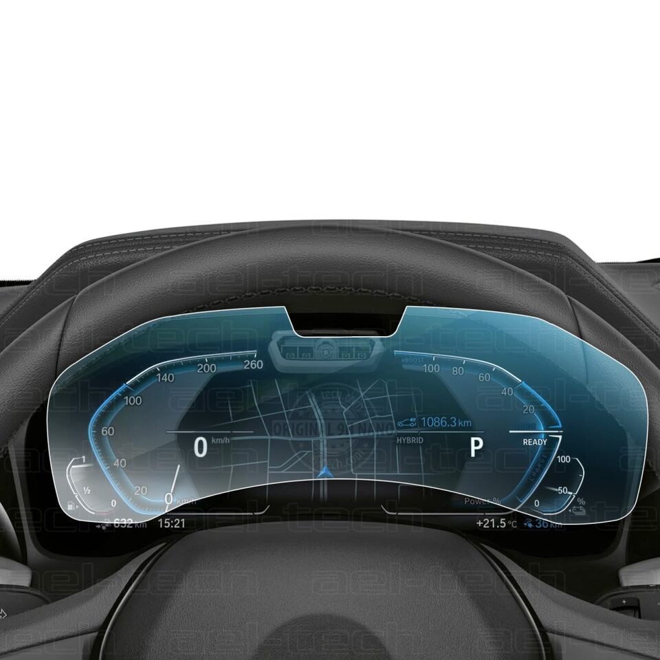 BMW 5 Serisi Makyajlı Kasa Lci 2022 Uyumlu 12.3 İnç Kameralı Dijital Gösterge Uyumlu 9H Nano Ekran Koruyucu