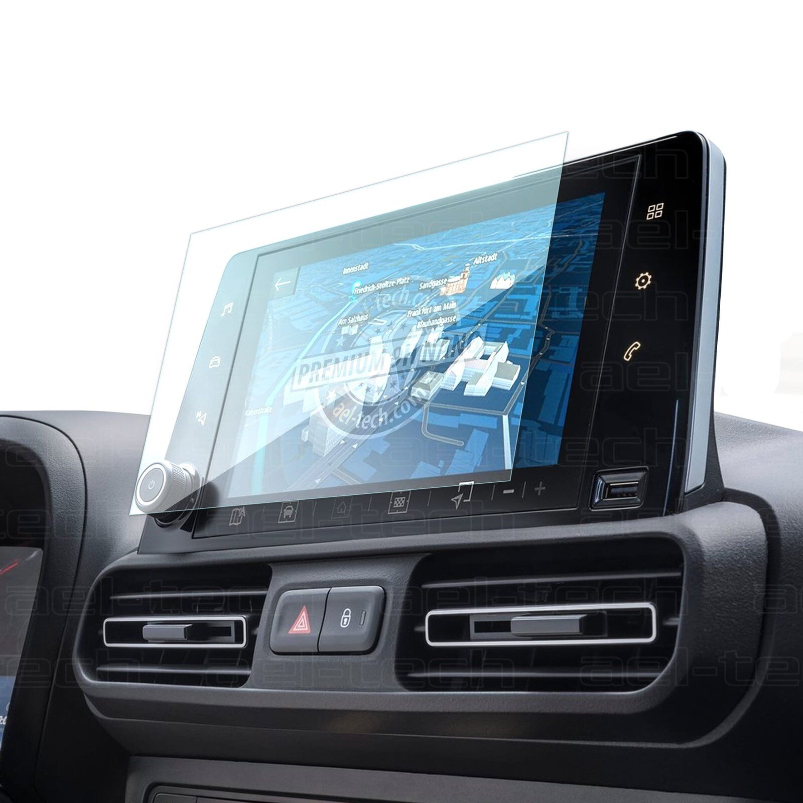 Opel Combo 2019-2023 Uyumlu 8 İnç Navigasyon 9H Nano Ekran Koruyucu