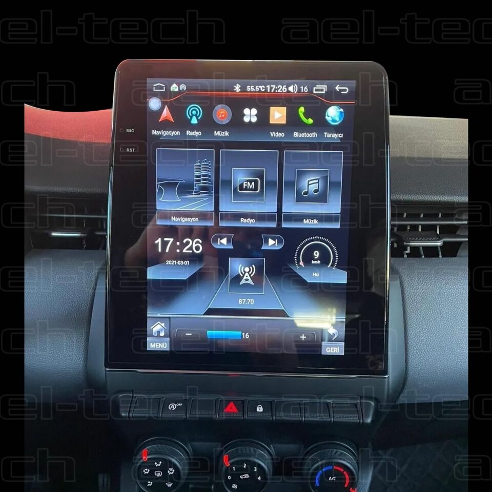 Renault Clio 5 Uyumlu Newfron Tesla Ekran 9H Nano Ekran Koruyucu