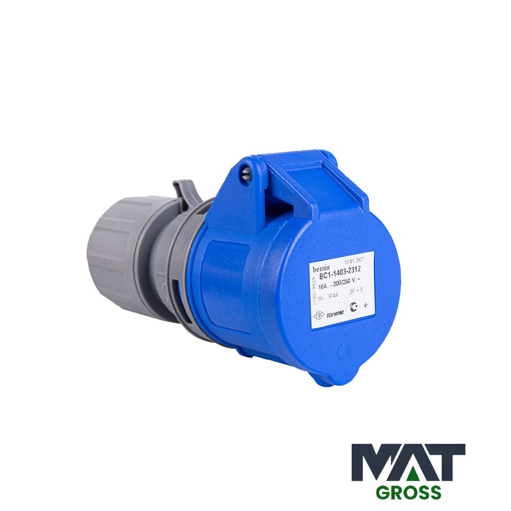 Bemis IP44 Karavan 16A 220V Enerji Giriş Besleme Prizi