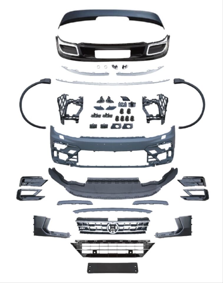 TIGUAN 2016-2021 IÇIN UYUMLU  R-LINE BODY KIT (ON TAMPON-PANJUR-DIFUZOR-  SPOILER)