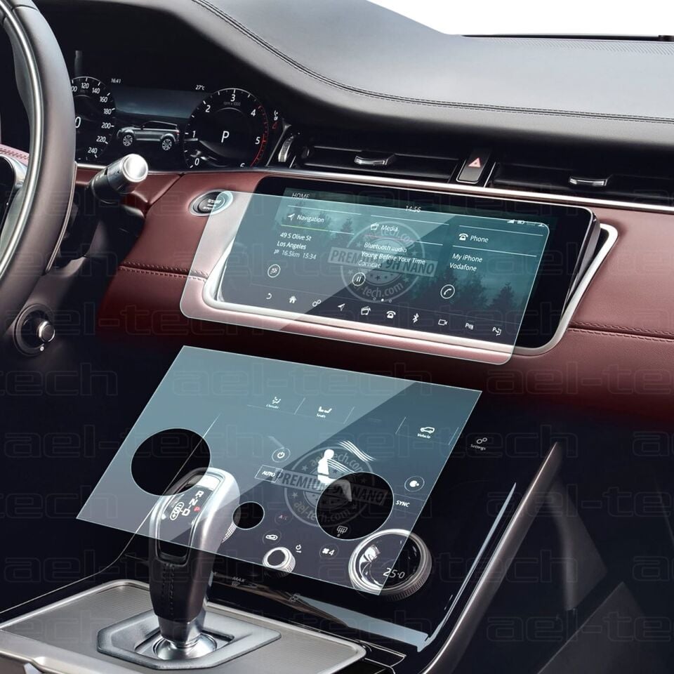 Land Rover Range Rover Evoque 2019-2022 Uyumlu Navigasyon Ve Bilgi Ekranı 9H Nano Ekran Koruyucu