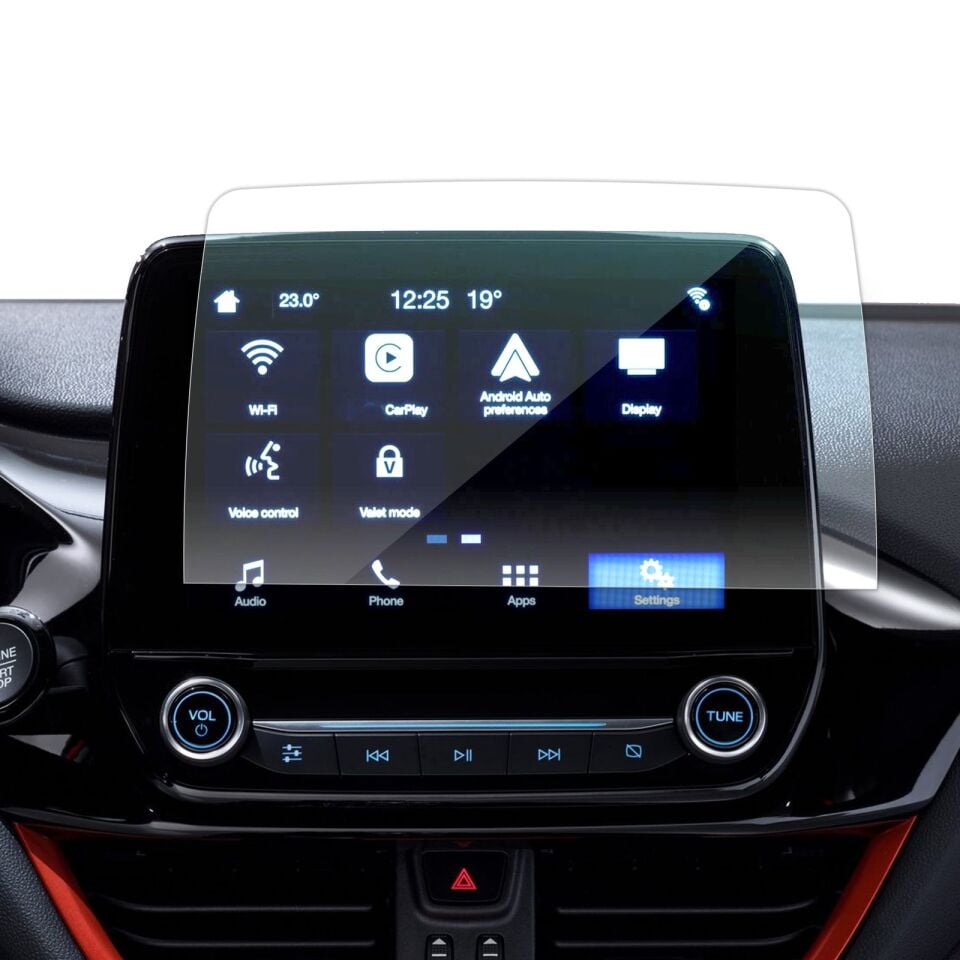 Ford Fiesta Uyumlu 8 İnç Navigasyon Temperli Cam Ekran Koruyucu
