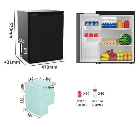 Suga 12/24V Kompresörlü Karavan Buzdolabı 65 Litre