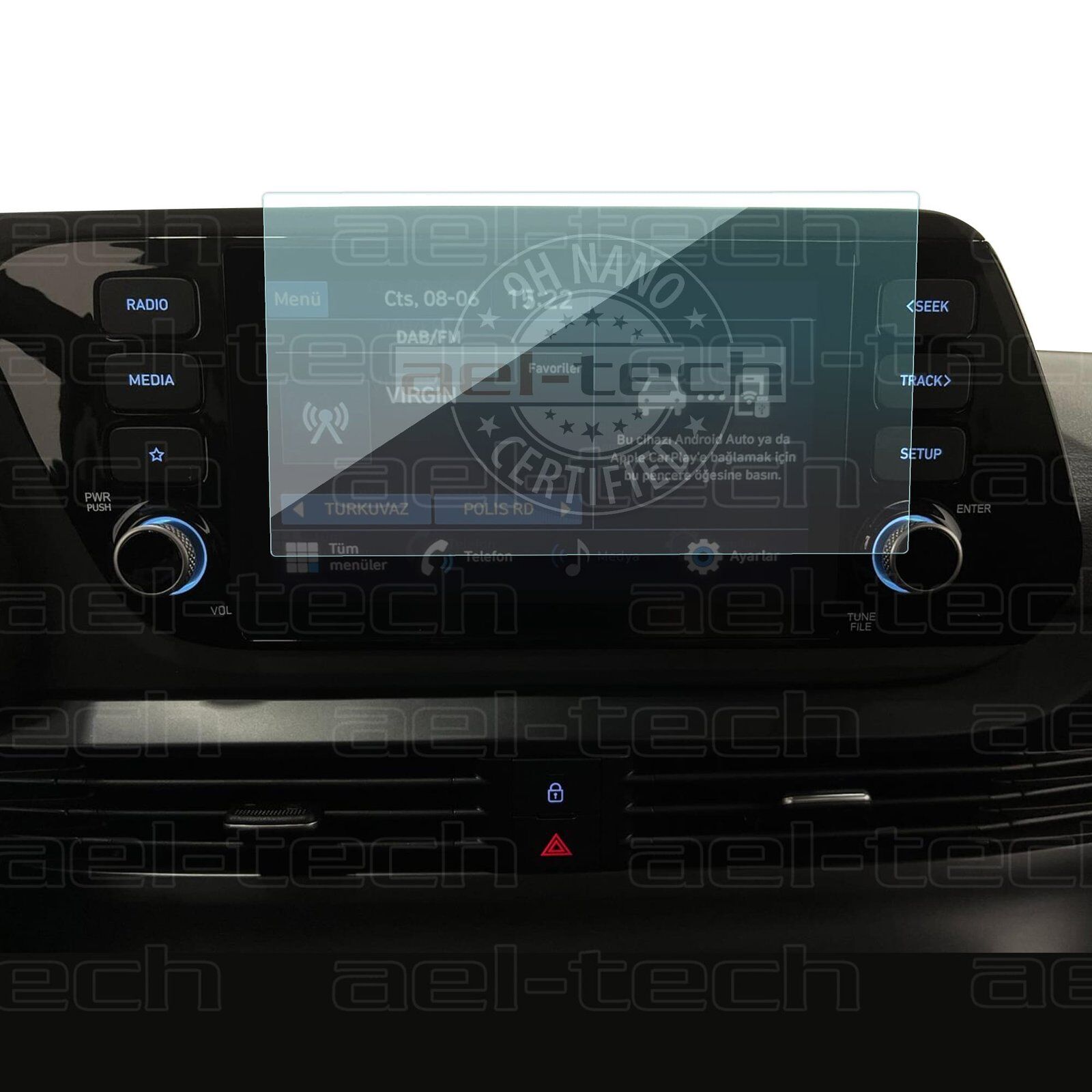 Hyundai I20 Uyumlu 8 Inç Navigasyon 9H Nano Ekran Koruyucu