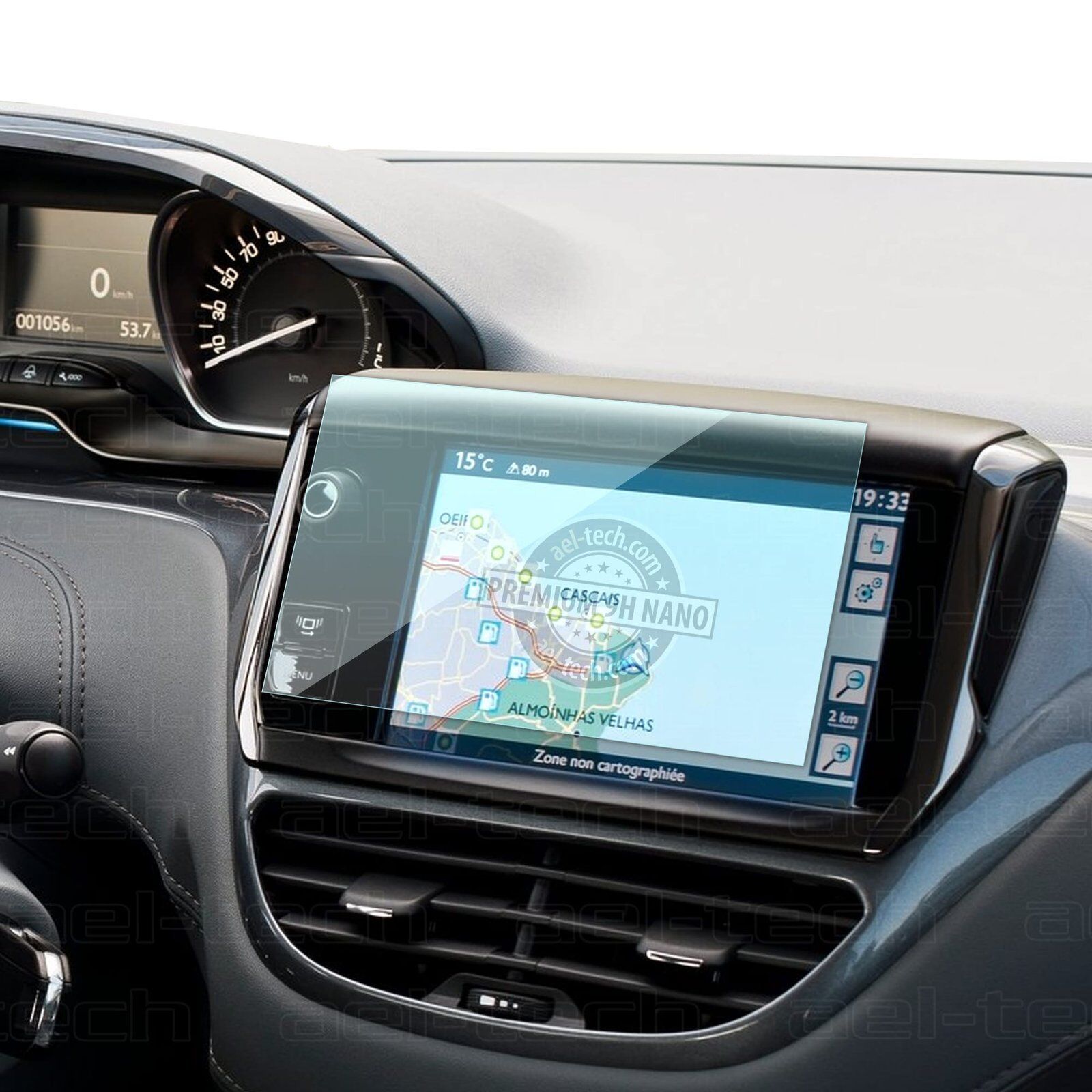 Peugeot 208 Uyumlu 7 İnç Navigasyon 9H Nano Ekran Koruyucu