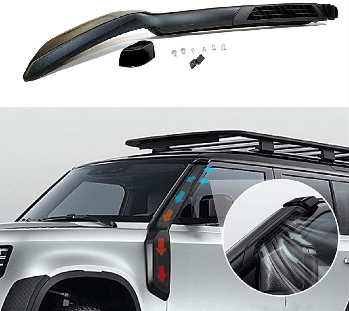 DEFENDER 2020+ IÇIN  SNORKEL (90  LIK VE 110 LUK MODELLE UYUMLU)