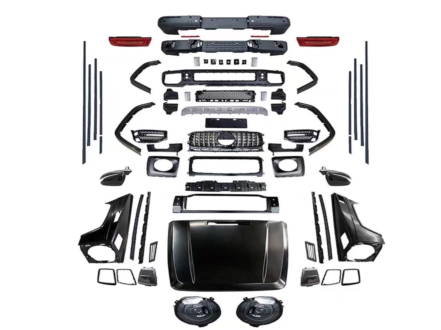W463 G SERISI IÇIN UYUMLU G63 GORUNUM BODY KIT FULL SET (2004-2018)