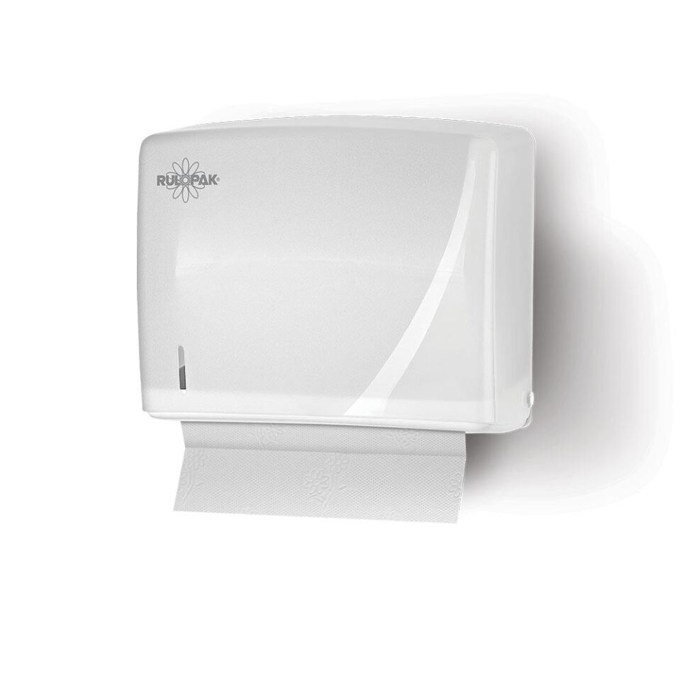 Rulopak Modern Z Katlama Kağıt Havlu Dispenseri 200'Lü Transparan Beyaz