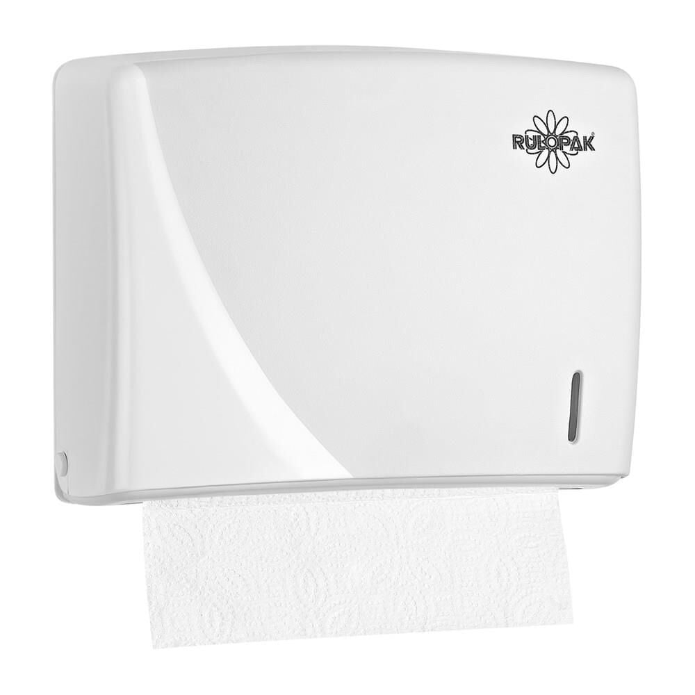 Rulopak Modern Z Katlama Kağıt Havlu Dispenseri 200'Lü Transparan Beyaz