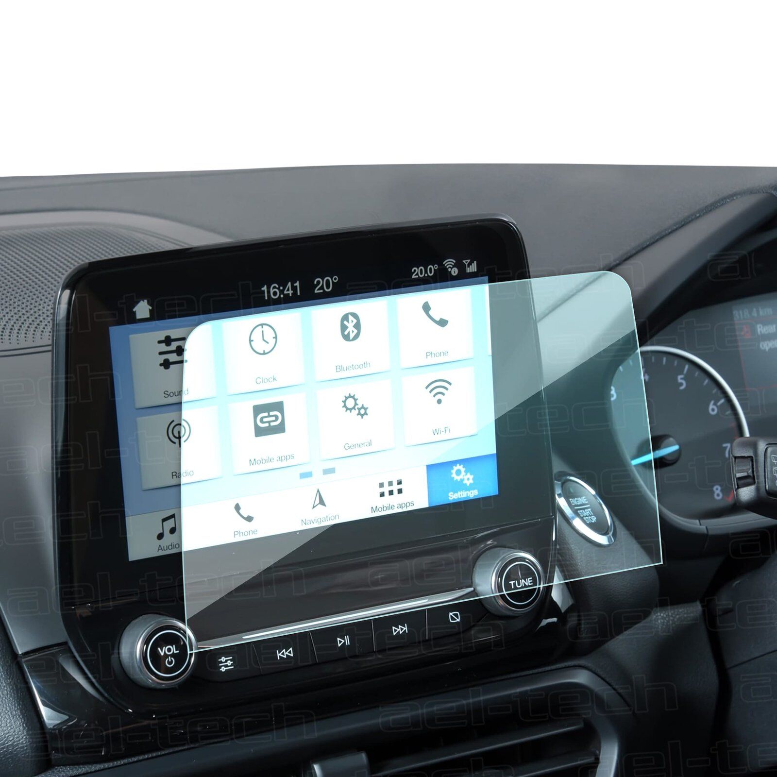 Ford Puma Uyumlu 8 İnç Navigasyon 9H Nano Ekran Koruyucu