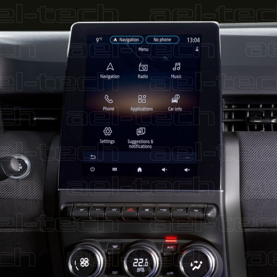 Renault Clio 5 Uyumlu R Link 9.3 Inç Navigasyon 9H Nano Ekran Koruyucu