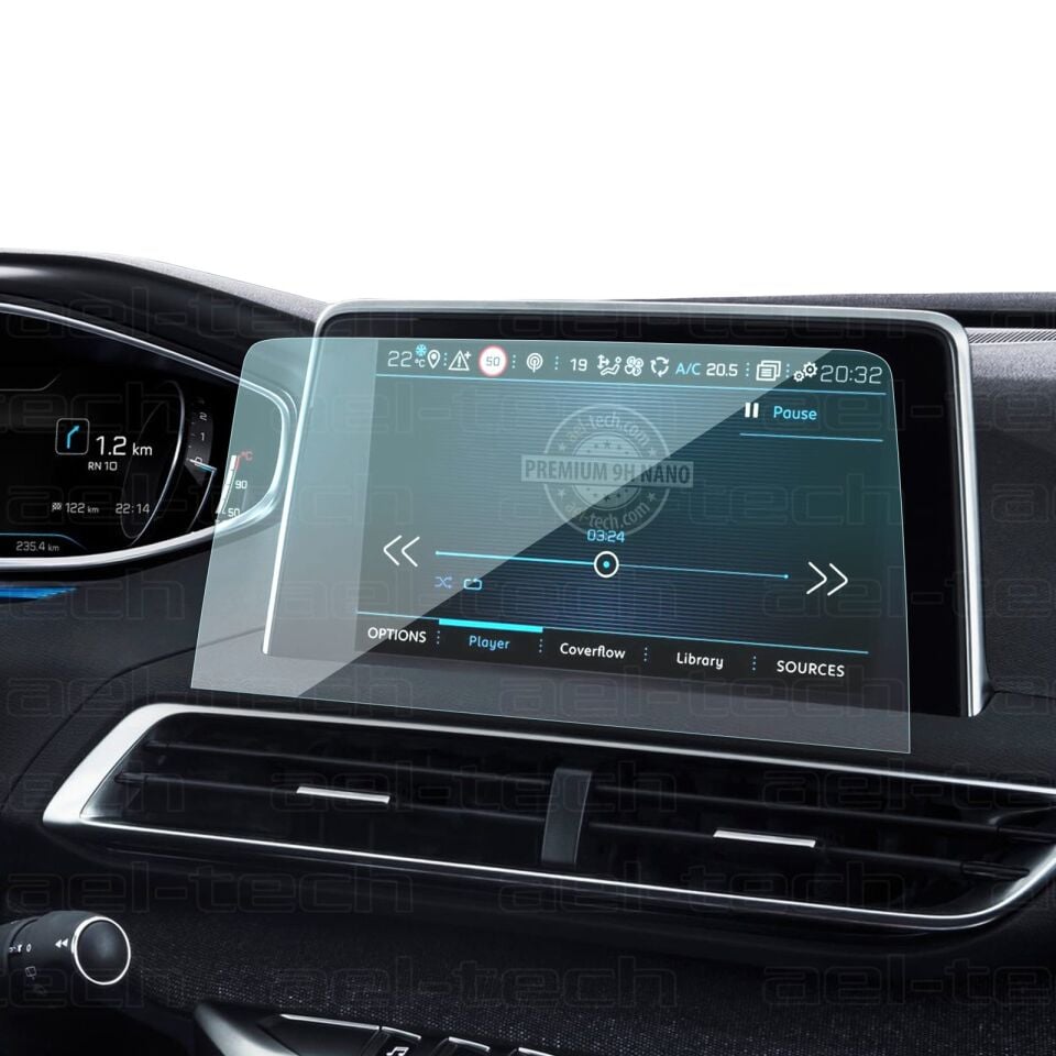 Peugeot 3008 Uyumlu 8 İnç Navigasyon 9H Nano Ekran Koruyucu